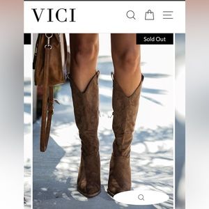 Vici Women’s Western Boot, Lasso, Camel Color, Size 7.5